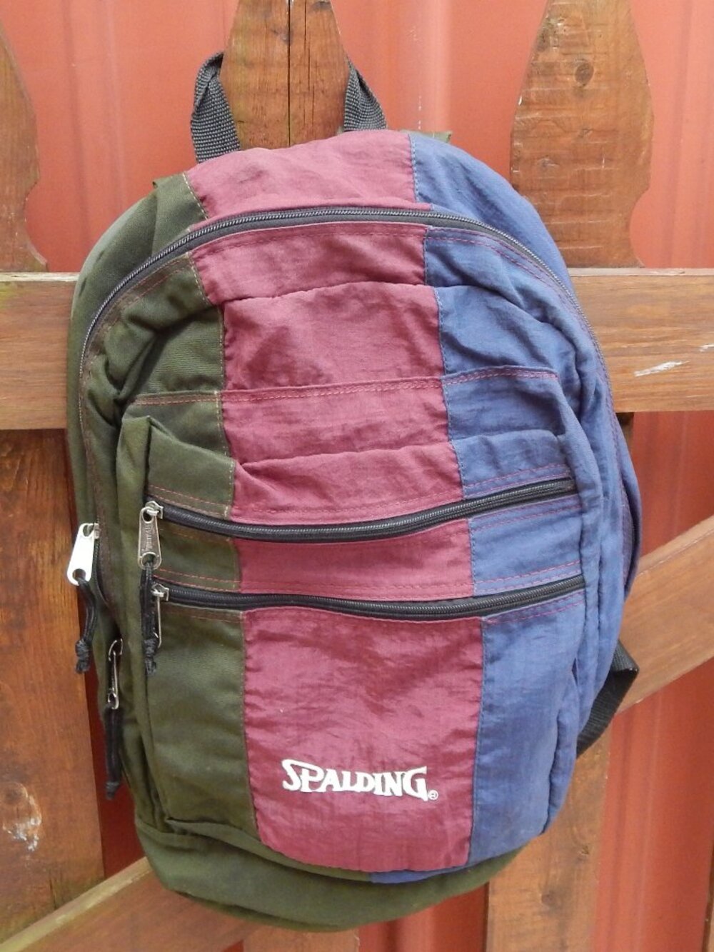 Vintage Spalding Back Pack Color Block Backpack